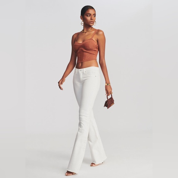 FOGCITYFLEA Retrofete Luxury Glitter Knit Crop stop in Burnt Orange Sedona - Picture 8 of 14